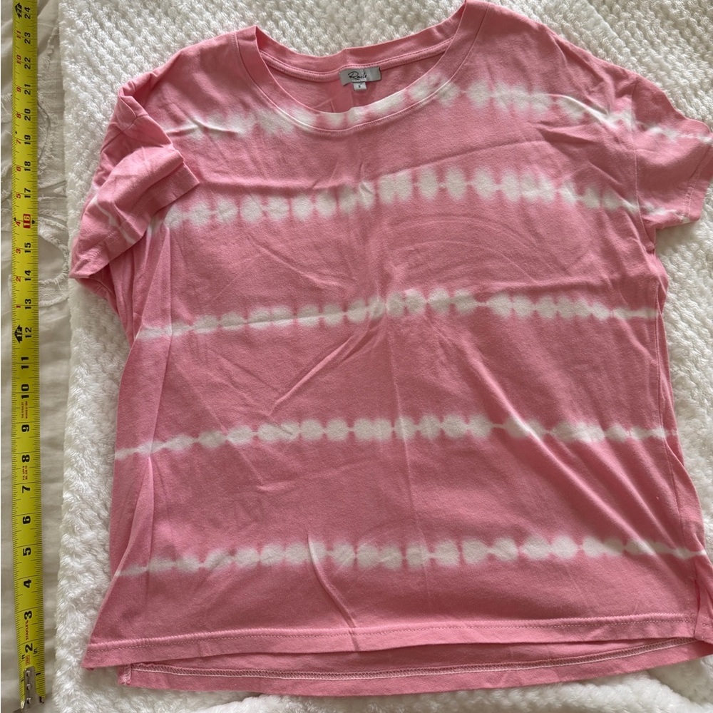 Rails Pink and White Tie-Dye Tee